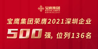 寶鷹集團入圍2021深圳500強企業(yè),位列136名